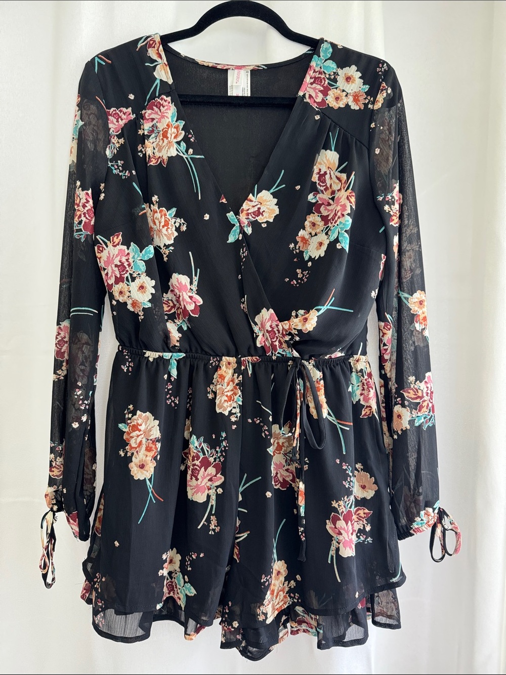 Xhilaration Black Floral Romper